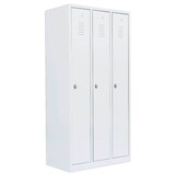 Artikelbild 1 für LÜLLMANN Spind signalweiß 510137, 3 Schließfächer 88,5 x 50,0 x 180,0 cm, Artikelnummer 186377