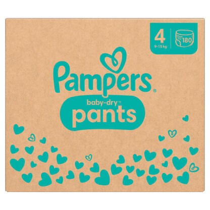 Artikelbild 3 für Pampers® Windeln baby-dry™ Monatsbox Gr. 4 (9-15 kg) für Babys und Kleinkinder, 180 St., Artikelnummer 272647