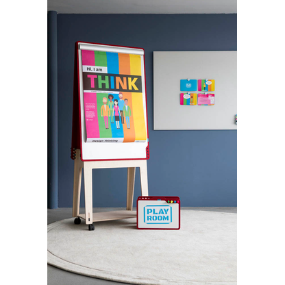 Artikelbild 6 für PLAYROOM mobiles Whiteboard Playboard 75,0 x 118,0 cm rot emaillierter Stahl, Artikelnummer 315471