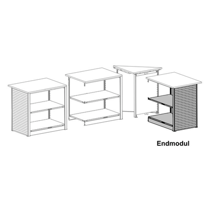 Artikelbild 2 für SCHULTE Thekenmodul MULTIplus Endmodul ohne Arbeitsplatte, schwarz 80,6 x 78,0 x 100,7 cm, Artikelnummer 627079