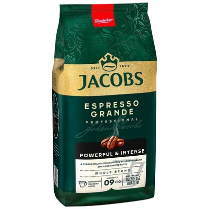 Artikelbild für JACOBS ESPRESSO GRANDE POWERFUL & INTENSE Kaffeebohnen, Arabicabohnen kräftig, 1000 g, Artikelnummer 686406