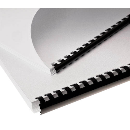 Artikelbild 4 für Fellowes Kunststoffbinderücken schwarz für 55 Blatt, 100 St., Artikelnummer 829721