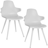 Artikelbild 1 für Topstar Schalenstühle T2020 mit Armlehnen FZ11WW-2 weiß Kunststoff, 2 St., Artikelnummer 251217