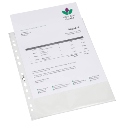 Artikelbild für DURABLE Prospekthüllen DIN A4 transparent genarbt 0,06 mm, 100 St., Artikelnummer 238915