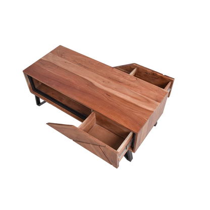 Artikelbild 4 für Garden Pleasure AMBALA Couchtisch rechteckig Holz akazie 120,0 x 50,0 x 46,0 cm, 1 St., Artikelnummer 544169