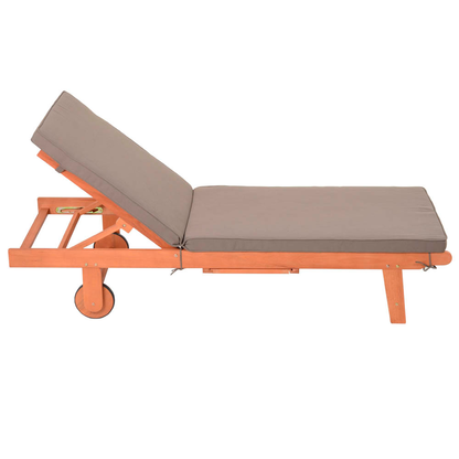 Artikelbild 4 für Garden Pleasure Sonnenliege SAN DIEGO braun Holz, Artikelnummer 543789