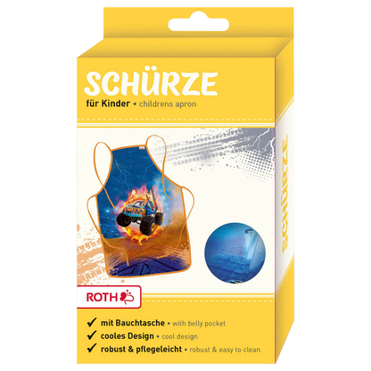 Artikelbild 2 für ROTH Jungen Kinder Malschürze Monstertruck Fire blau Einheitsgröße 1 St., Artikelnummer 580569