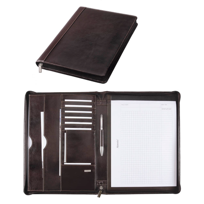 Artikelbild für Alassio Konferenzmappe MONACO Leder DIN A4 dunkelbraun, Artikelnummer 243121