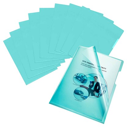 Artikelbild für bene Sichthüllen DIN A4 blau glatt 0,15 mm, 100 St., Artikelnummer 839829