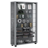 Artikelbild 1 für VCM my home Lumo Mini Vitrine silber 8 Fachböden mit Beleuchtung, Artikelnummer 781190