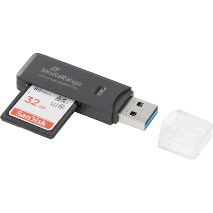 Artikelbild für MediaRange MRCS507 Multi-SD, MultiMediaCard-Kartenleser schwarz, Artikelnummer 620134