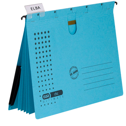 Artikelbild für ELBA Personalhefter chic ULTIMATE Karton blau DIN A4 5x kaufmännische Heftung, 5 St., Artikelnummer 796268