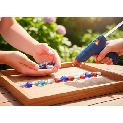 Artikelbild 4 für GLOREX Muggelsteine mehrfarbig Glasnuggets Ø 20,00 mm, 200,0 g, 1 Pack, Artikelnummer 732202