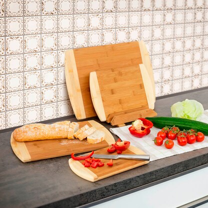 Artikelbild 4 für relaxdays Schneidebretter-Set braun 4-tlg., 4 St., Artikelnummer 360931