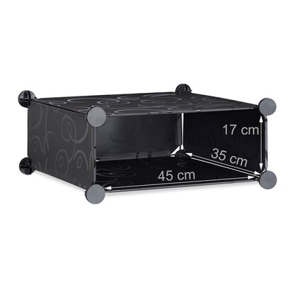 Artikelbild 8 für relaxdays Schuhschrank, 10021979_46 schwarz, transparent 12 Fachböden 94,0 x 37,0 x 108,0 cm, Artikelnummer 451102