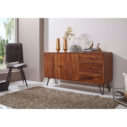 Artikelbild 3 für WOHNLING Sideboard, WL5.629 sheesham 145,0 x 40,0 x 75,0 cm, 1 St., Artikelnummer 540801