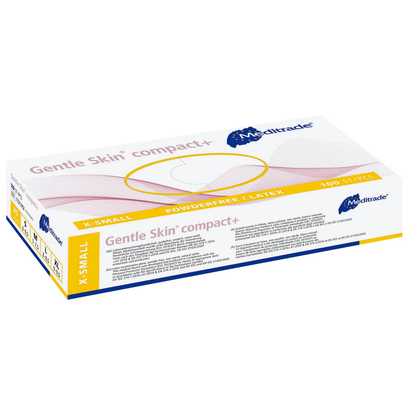 Artikelbild für Meditrade® unisex Einmalhandschuhe Gentle Skin® compact+ weiß Größe XS, 100 St., Artikelnummer 242929