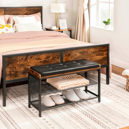 Artikelbild 5 für VASAGLE Schuhbank LBS75X braun, schwarz Holz 80,0 cm, Artikelnummer 439358