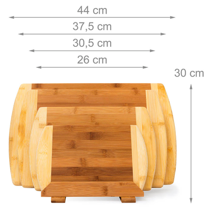 Artikelbild 5 für relaxdays Schneidebretter-Set braun 4-tlg., 4 St., Artikelnummer 360931