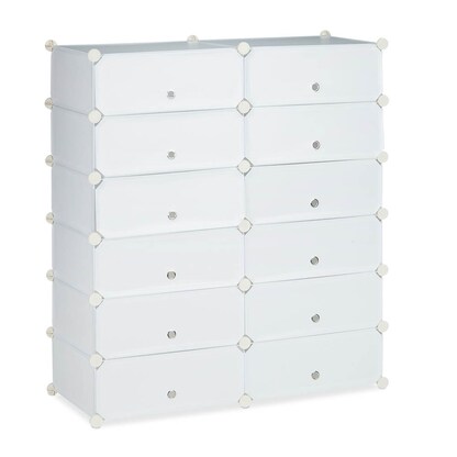 Artikelbild für relaxdays Schuhschrank, 10021979_49 weiß 12 Fachböden 94,0 x 37,0 x 108,0 cm, Artikelnummer 451092