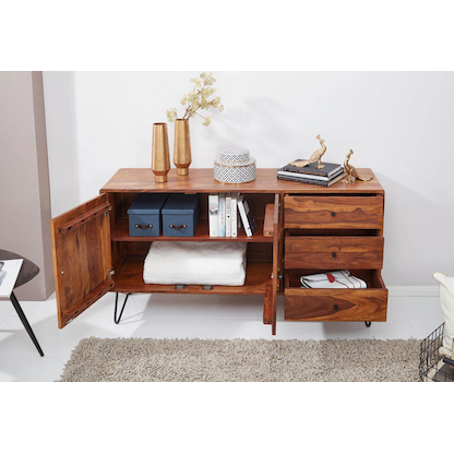 Artikelbild 4 für WOHNLING Sideboard, WL5.629 sheesham 145,0 x 40,0 x 75,0 cm, 1 St., Artikelnummer 540801