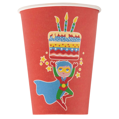 Artikelbild 2 für PROnappe Einweg-Kaffeebecher Superheld mehrfarbig 200,0 ml, 10 St., Artikelnummer 347148