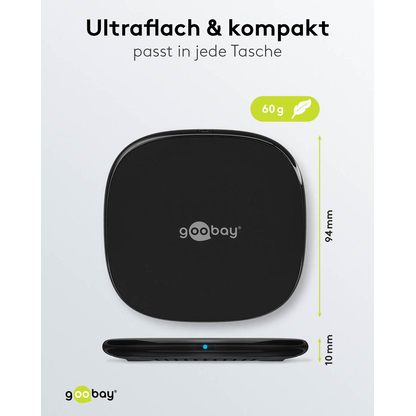 Artikelbild 5 für goobay Induktive Ladestation schwarz, Kabellänge: 1,0 m, 15 Watt, Artikelnummer 557149
