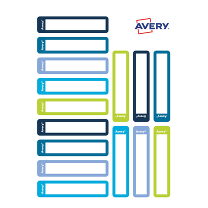Artikelbild 3 für AVERY Zweckform Stiftetiketten Rahmen, farblich sortiert 10,0 x 50,0 mm, 30 Etiketten, Artikelnummer 588149