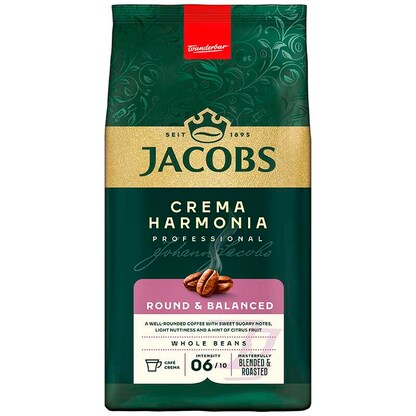 Artikelbild 2 für JACOBS CREMA HARMONIA ROUND & BALANCED Kaffeebohnen, Arabicabohnen kräftig, 1000 g, Artikelnummer 686299