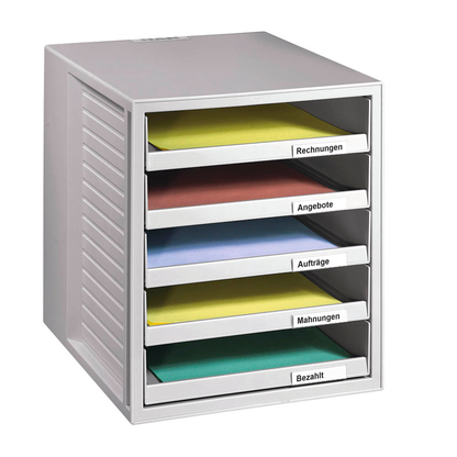 Artikelbild 3 für HAN Schubladenbox Schrank-Set lichtgrau 1401-11D, DIN A4 mit 5 Schubladen, 1 St., Artikelnummer 359018