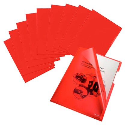 Artikelbild für bene Sichthüllen DIN A4 rot glatt 0,15 mm, 100 St., Artikelnummer 839878