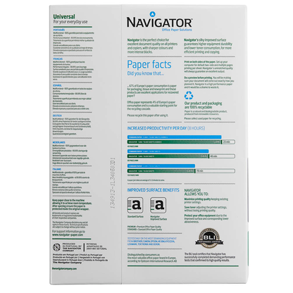 Artikelbild 3 für NAVIGATOR Kopierpapier Universal DIN A4 80 g/qm 500 Blatt, Artikelnummer 374017