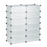 Artikelbild 1 für relaxdays Schuhschrank, 10021979_50 transparent 12 Fachböden 94,0 x 37,0 x 108,0 cm, Artikelnummer 451082