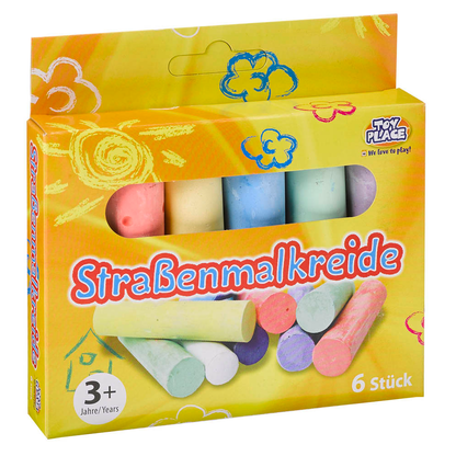 Artikelbild für TOY PLACE Straßenmalkreide farbsortiert 6 St., Artikelnummer 224976