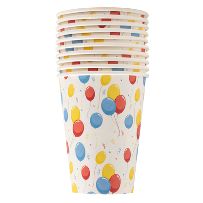 Artikelbild für PROnappe Einweg-Kaffeebecher Ballons mehrfarbig 200,0 ml, 10 St., Artikelnummer 347037