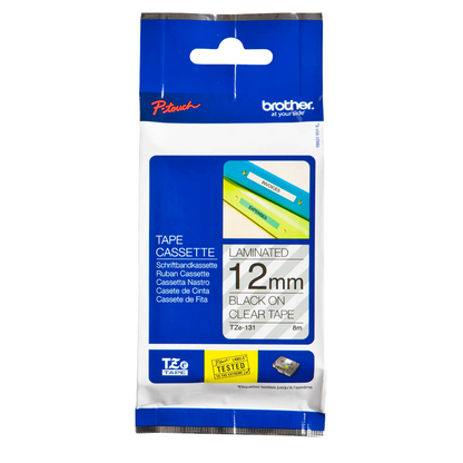 Artikelbild 2 für brother Schriftband TZe-131 TZE131, 12 mm, schwarz auf transparent, 1 St., Artikelnummer 653071