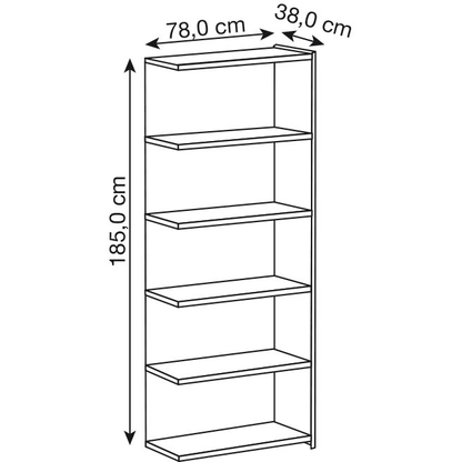 Artikelbild 2 für Kerkmann Aktenregal Lago weiß 78,0 x 38,0 x 185,0 cm, 1 St., Artikelnummer 388280