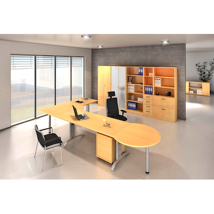 Artikelbild 4 für HAMMERBACHER 6100G SG Vitrine buche 4 Fachböden, Artikelnummer 858915