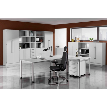 Artikelbild 4 für HAMMERBACHER Aktenschrank Orbis, V7100/5/5/RE lichtgrau 4 Fachböden 80,0 x 42,0 x 200,4 cm, Artikelnummer 470369