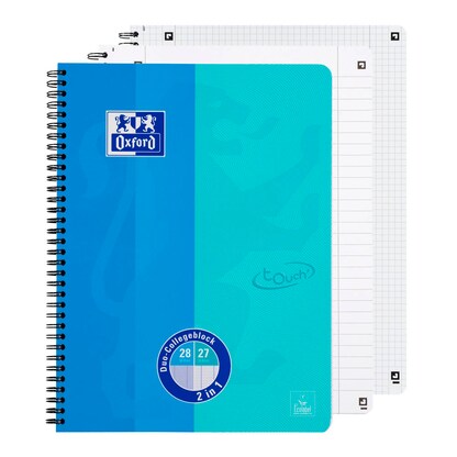 Artikelbild für OXFORD Collegeblock DUO touch Lineatur 27/28 liniert und kariert DIN A4 Innen- und Außenrand, 1 Block, Artikelnummer 804950