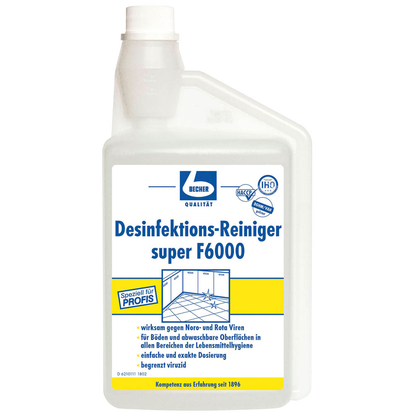Artikelbild für DR.BECHER super F6000 Desinfektionsreiniger 1,0 l, Artikelnummer 493864