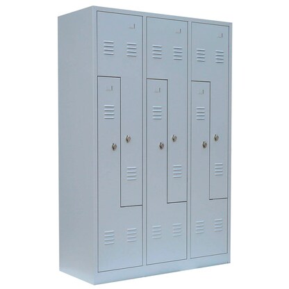 Artikelbild für LÜLLMANN Z-Spind lichtgrau 525120, 6 Schließfächer 118,5 x 50,0 x 180,0 cm, Artikelnummer 186498