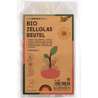 Artikelbild für folia Zellglas-Bodenbeutel 9,5 x 16,0 cm, 10 St., Artikelnummer 300368