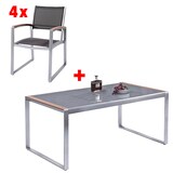 Artikelbild 1 für Garden Pleasure Sitzgruppe Ava, silber Kunststoff, Metall, 5-teilig, Artikelnummer 334348