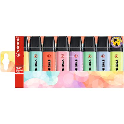 Artikelbild für STABILO BOSS ORIGINAL Pastel Textmarker farbsortiert, 8 St., Artikelnummer 175713