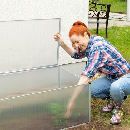 Artikelbild 6 für relaxdays Frühbeet Kunststoff transparent rechteckig 100,0 x 50,0 cm, 1 St., Artikelnummer 448953