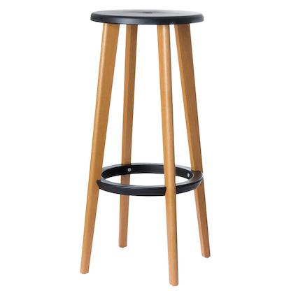 Artikelbild 4 für meet powered by PAPERFLOW Barhocker Woody THWOOD.23.01 schwarz, 2 St., Artikelnummer 546869