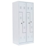 Artikelbild 1 für LÜLLMANN Z-Spind signalweiß 525117, 4 Schließfächer 80,0 x 50,0 x 180,0 cm, Artikelnummer 186928