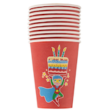 Artikelbild 1 für PROnappe Einweg-Kaffeebecher Superheld mehrfarbig 200,0 ml, 10 St., Artikelnummer 347148