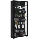 Artikelbild 1 für VCM my home Lumo Maxi Vitrine schwarz 8 Fachböden mit Beleuchtung, Artikelnummer 781551